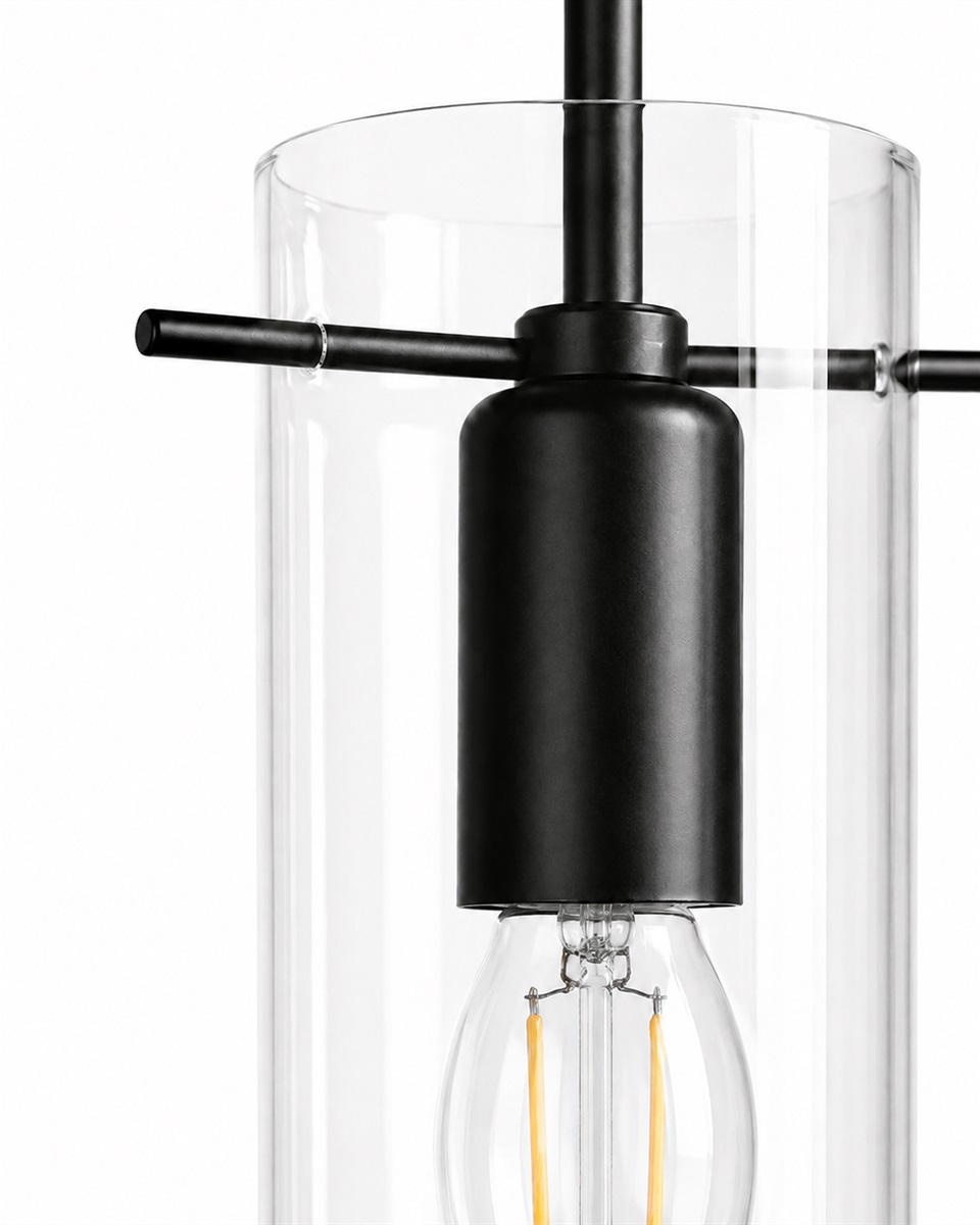 Cilinda Ø7 Zwart/transparant raamlamp Van Nordic Lighting - Cilinda is een tijdloze raamlamp met een stijlvol design.