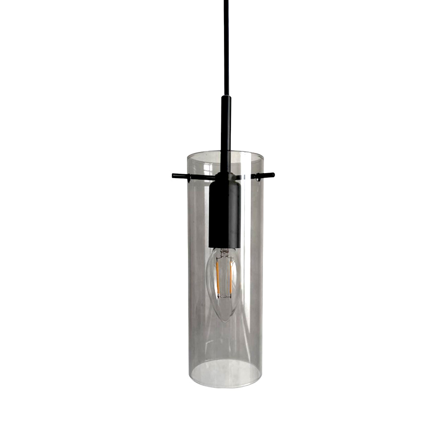 Cilinda Ø7 Zwart/Rookkleurig raamlamp Van Nordic Lighting - Cilinda is een tijdloze raamlamp met een elegant design.