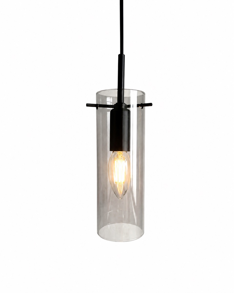 Cilinda Ø7 Zwart/Rookkleurig raamlamp Van Nordic Lighting - Cilinda is een tijdloze raamlamp met een elegant design.