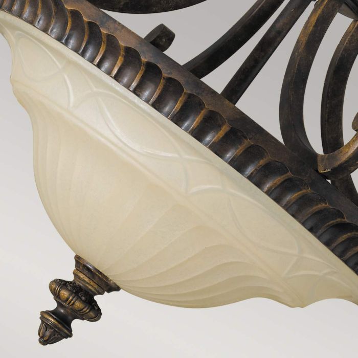 Drawing Room Ø44 Bronzen plafondlamp Van Elstead Lighting - Drawing Room &auml;r en kollektion i klassisk edvardiansk stil.