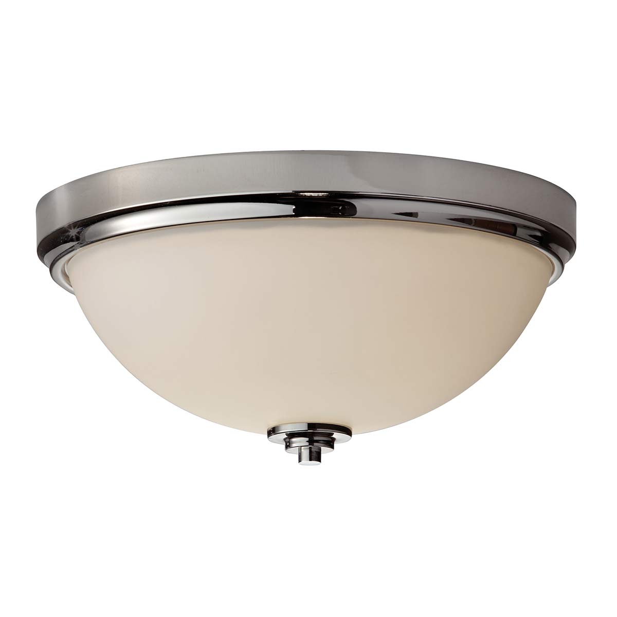 Malibu Ø34 Gepolijst chroom badkamerlamp Van Elstead Lighting - Het heeft een stijlvol design met een opaal gegraveerde glazen koepel die een zacht en aangenaam licht verspreidt.