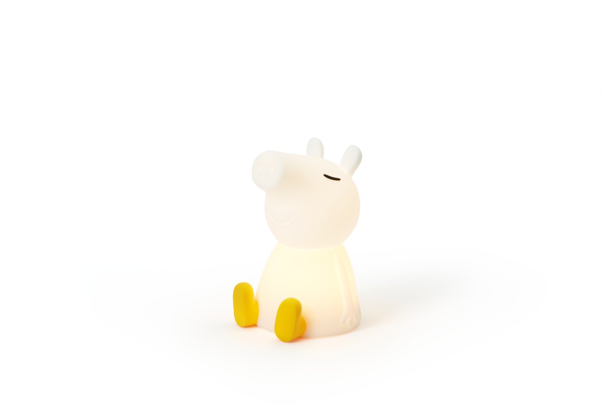 Peppa Pig First Light Wit kinderlamp Van Mr Maria - Het ontwerp van Peppa Pig komt uit de sprookjeswereld van de kleine Greta Pig, een vrolijk varkentje dat graag verkleedt, speelt en vooral springt in modderplassen.
