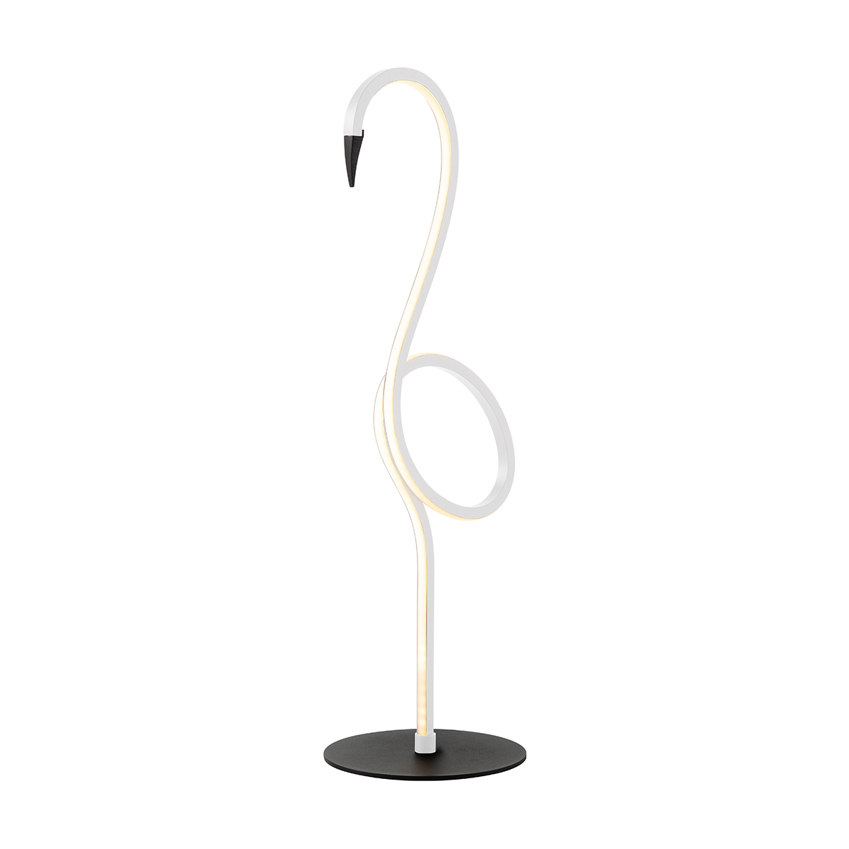 Flamingo 50cm Wit tafellamp Van Elstead Lighting - Flamingo &auml;r en konstn&auml;rlig och elegant bordslampa som kombinerar modern design med skulptural estetik.