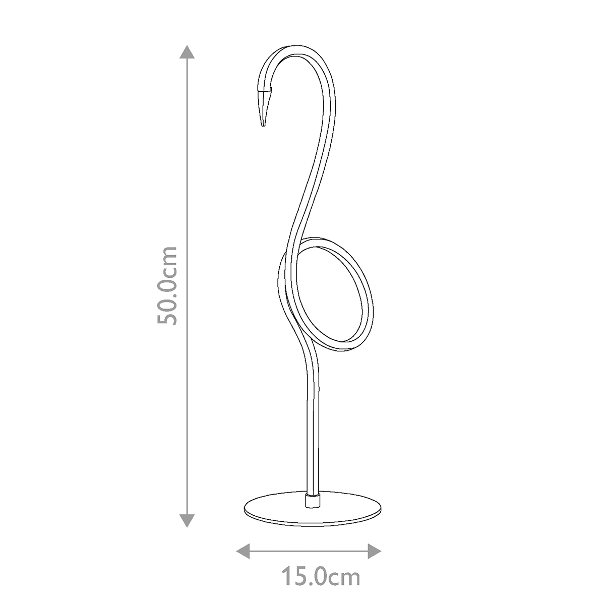 Flamingo 50cm Wit tafellamp Van Elstead Lighting - Flamingo &auml;r en konstn&auml;rlig och elegant bordslampa som kombinerar modern design med skulptural estetik.