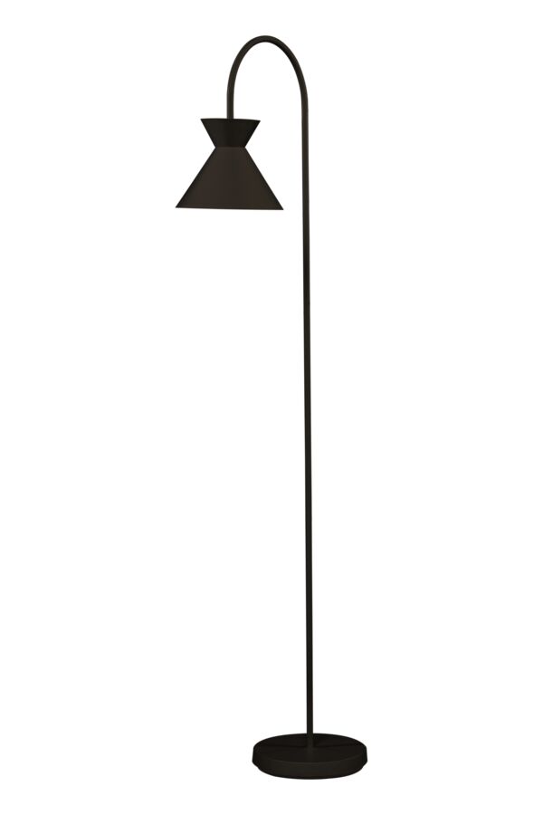 Coni Zwart vloerlamp Van Aneta Lighting - De prachtige Coni vloerlamp met een tijdloos design past zowel in klassieke als rustieke interieurs.