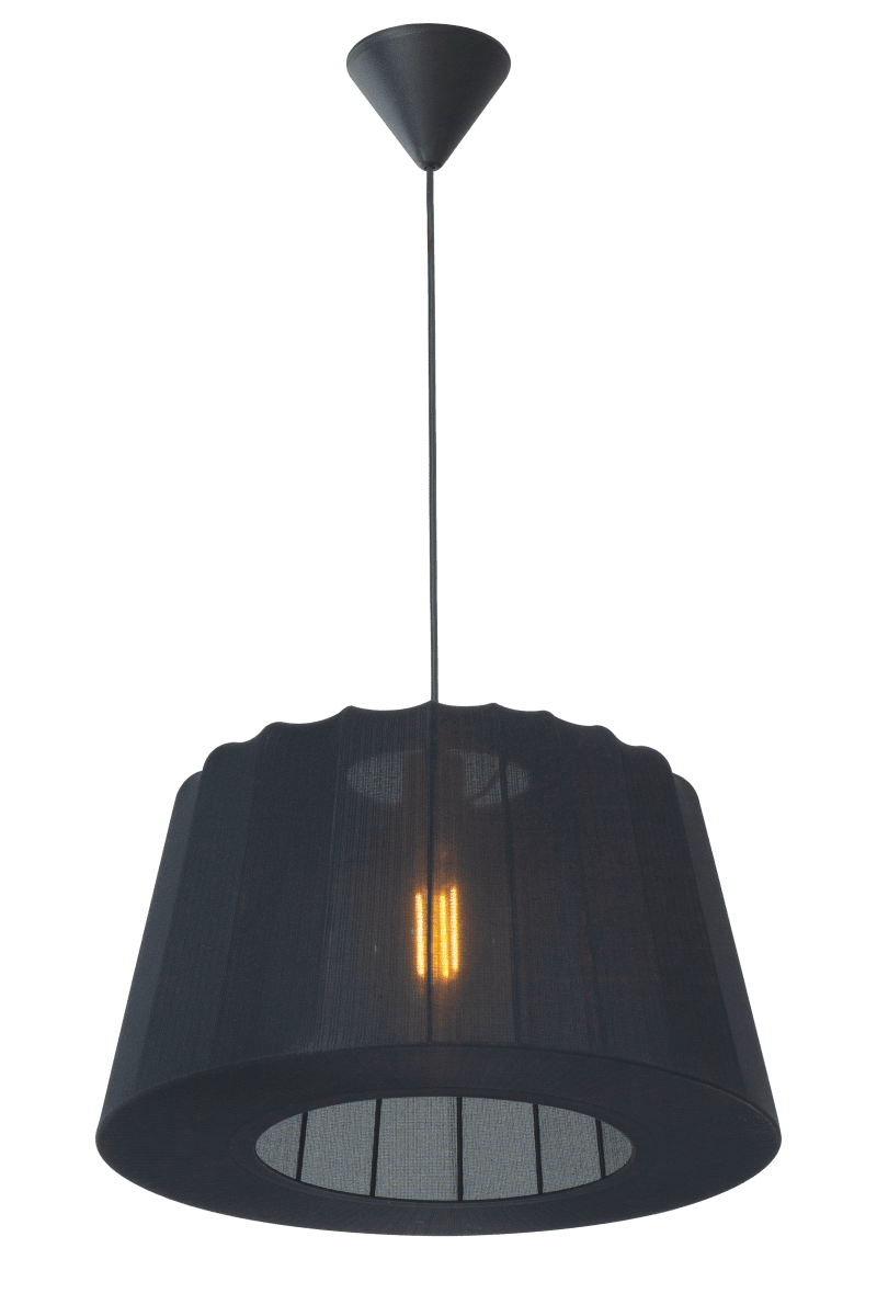  Abril Ø45 Zwart hanglamp Van Aneta Lighting - Een uitstekende keuze boven de eettafel in de keuken of als aangename algemene verlichting in de hal, woonkamer en slaapkamer.