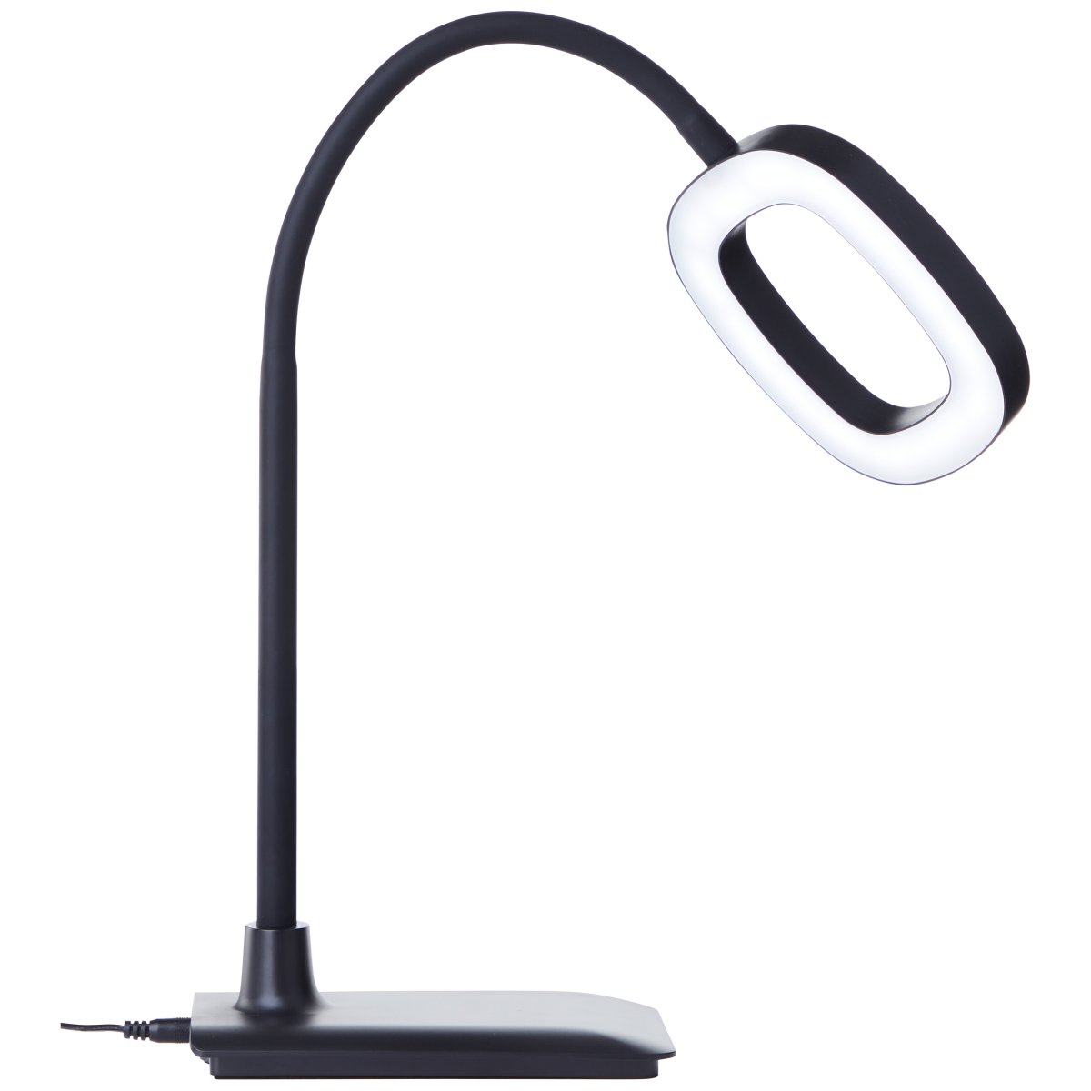 Maskat 43cm Zwart bureaulamp Van Brilliant - De helderheid is in drie standen instelbaar met een praktische dimmer op de lampvoet, waardoor je de verlichting eenvoudig kunt aanpassen aan je behoeften.