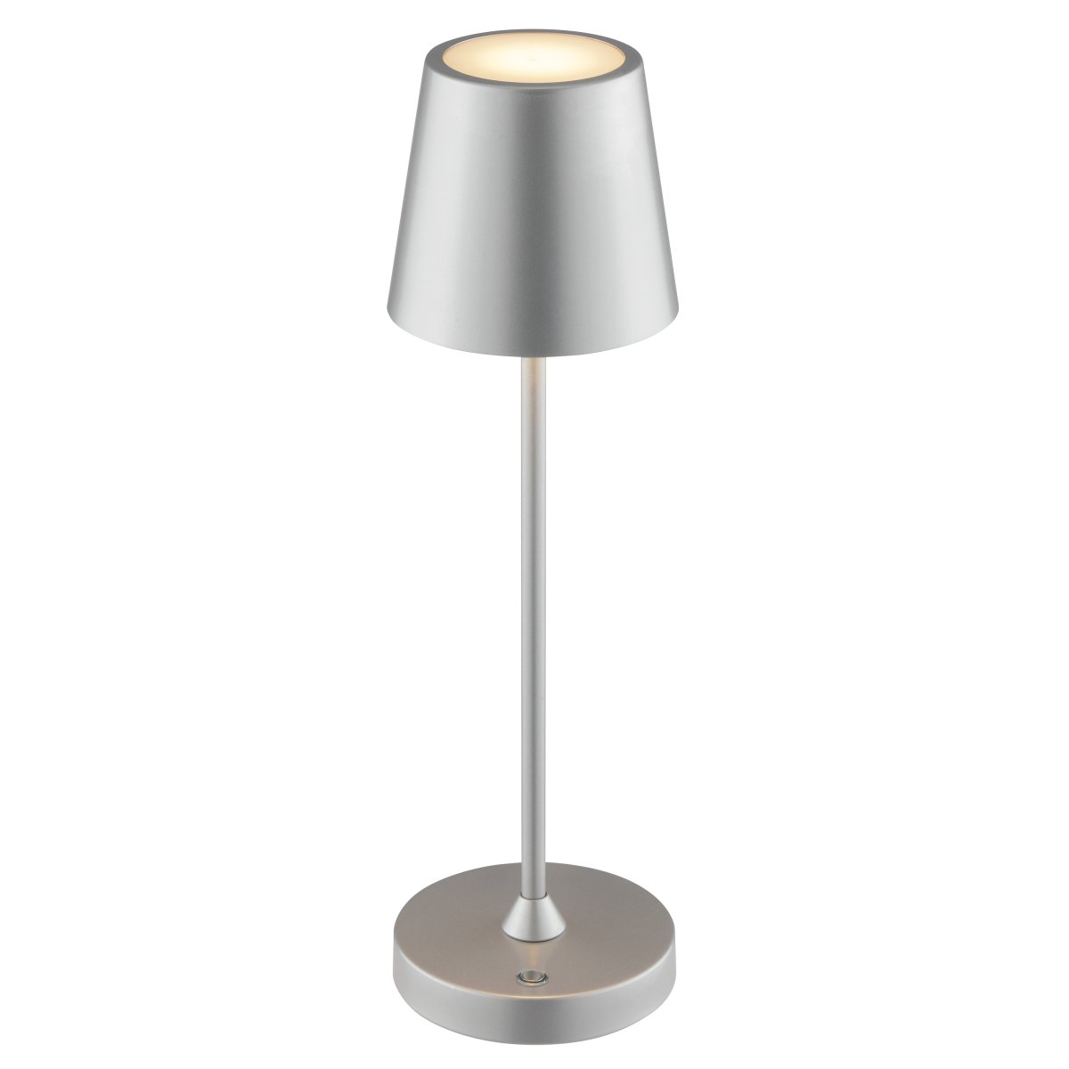 Elora 37cm Zilver Draagbare Van Brilliant - De lamp is gemaakt van metaal en kunststof en is voorzien van een touchdimmer op de lampvoet.