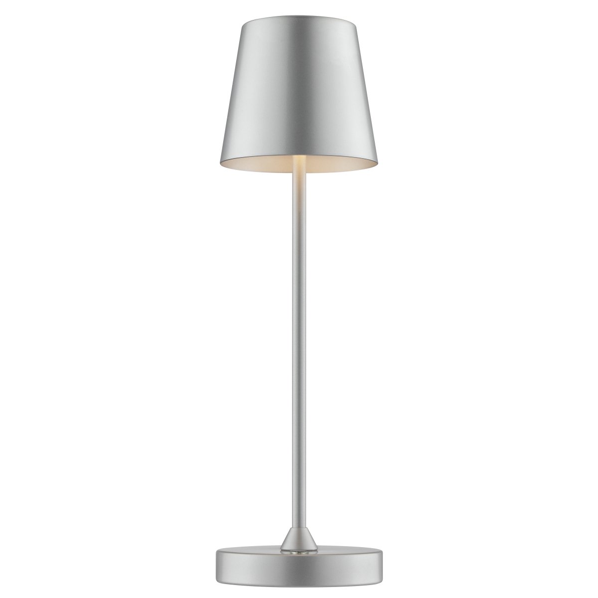 Elora 37cm Zilver Draagbare Van Brilliant - De lamp is gemaakt van metaal en kunststof en is voorzien van een touchdimmer op de lampvoet.