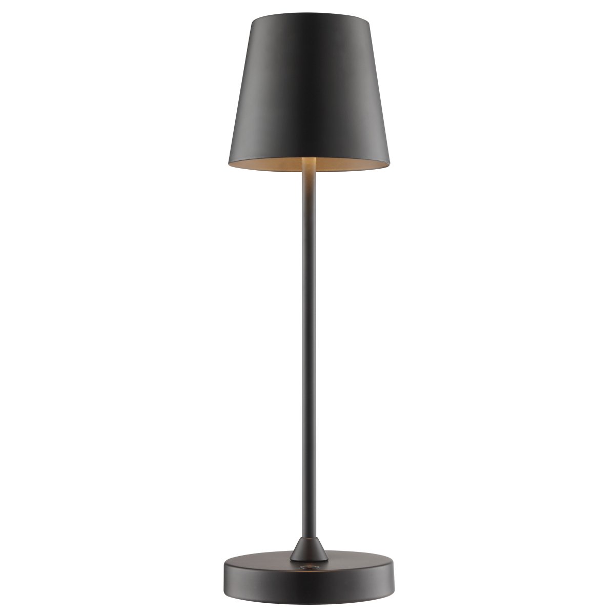 Elora 37cm Zwart Draagbare Van Brilliant - De lamp is gemaakt van metaal en kunststof en is voorzien van een touchdimmer op de lampvoet.
