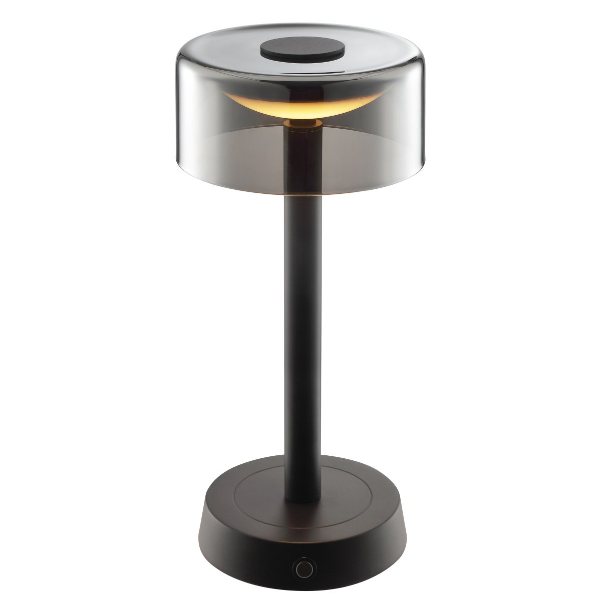 Razor 26cm Zwart Draagbare Van Brilliant - De lamp is dimbaar in drie stappen via de touchdimmer op de voet, wat zorgt voor een flexibele lichtsterkte, afhankelijk van uw behoeften en stemming.