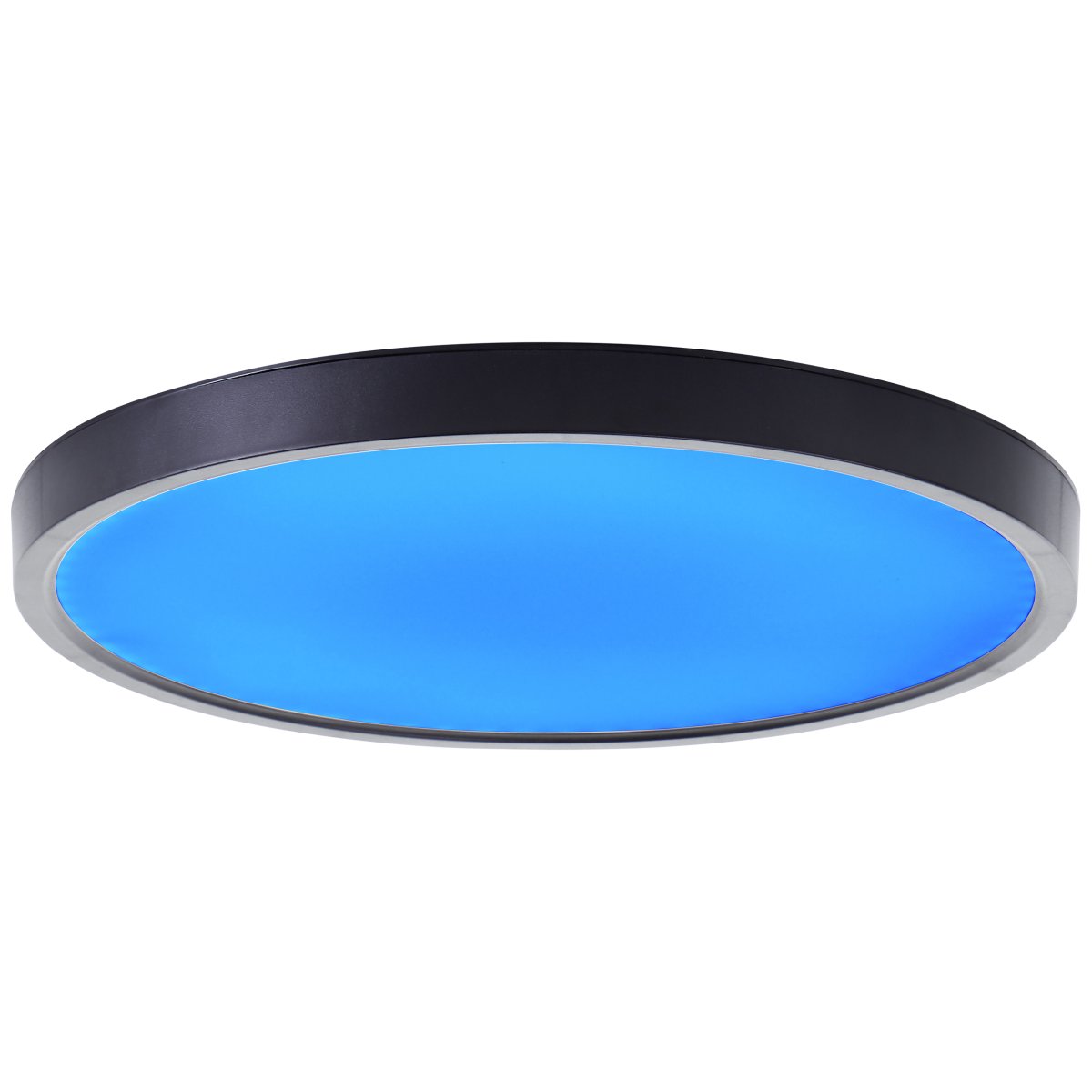 Lotti Ø30 Zwart plafondlamp Van Brilliant - Naast kleur- en lichtregeling biedt Lotti slimme functies zoals een timer en een nachtlampmodus – allemaal eenvoudig te bedienen via de afstandsbediening.