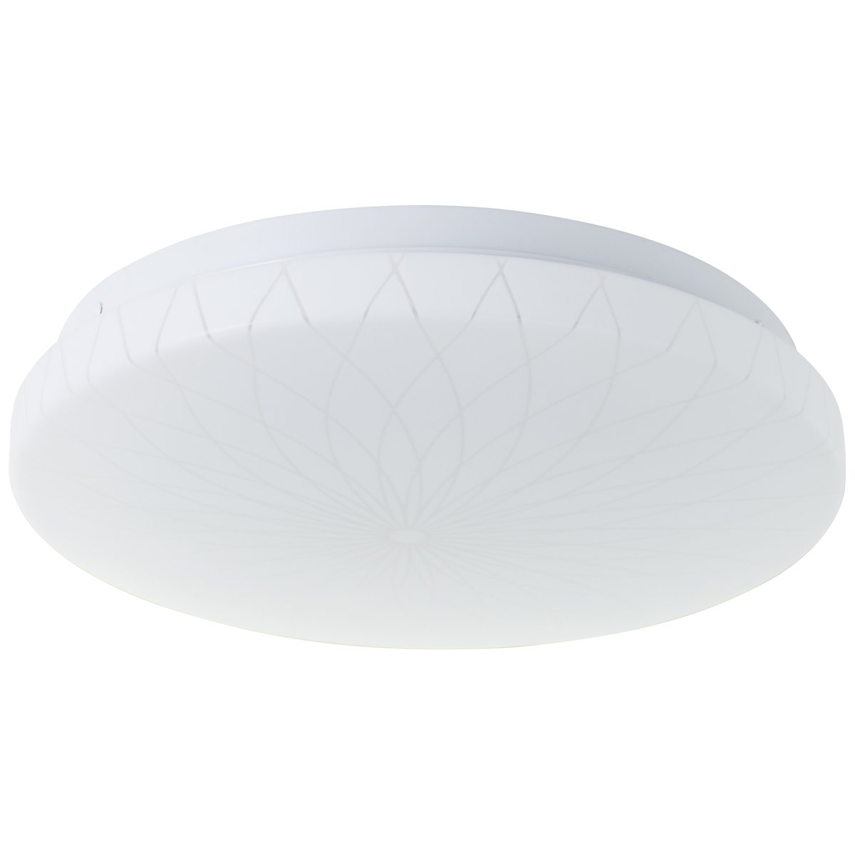 Farah Ø26 Wit plafondlamp Van Brilliant - De ge&iuml;ntegreerde led-lichtbron geeft warm wit licht van 3000K en heeft een lichtsterkte van 1400 lumen - perfect voor het cre&euml;ren van een aangename en goed verlichte omgeving in bijvoorbeeld een hal of keuken.