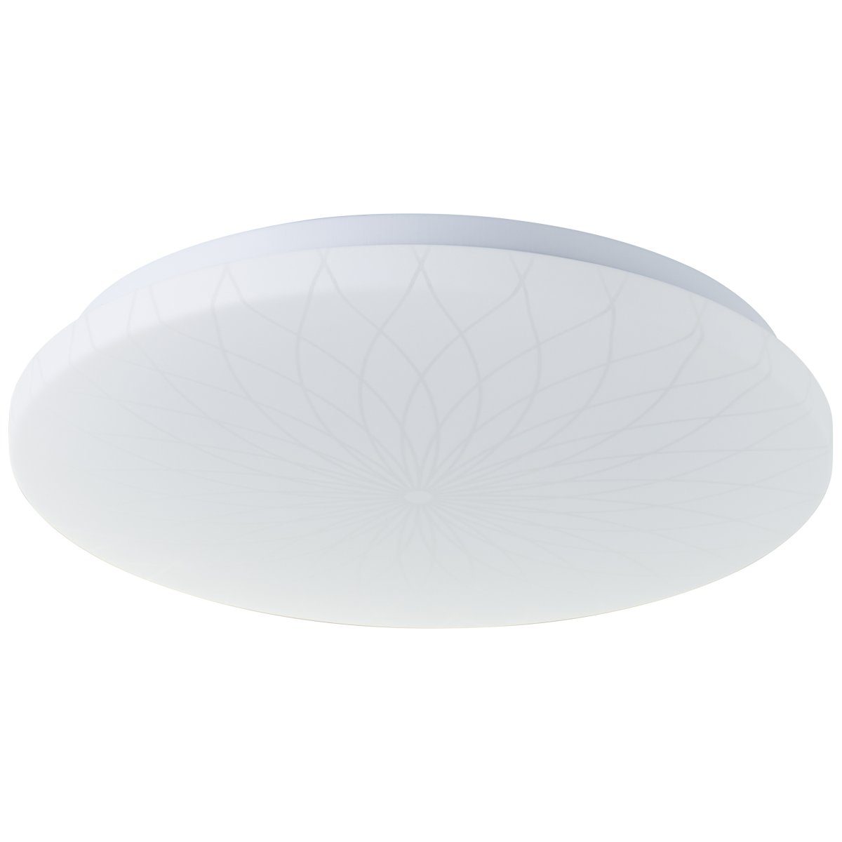 Farah Ø34 Wit plafondlamp Van Brilliant - De ge&iuml;ntegreerde led-lichtbron geeft warm wit licht van 3000K en heeft een lichtsterkte van 2600 lumen - perfect voor het cre&euml;ren van een aangename en goed verlichte omgeving in bijvoorbeeld een hal of keuken.