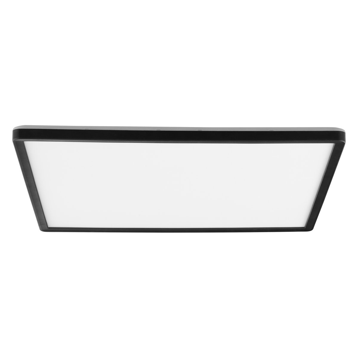 Avola 42cm Zwart plafondlamp Van Brilliant - Met een koelwit licht van 4000K en een lichtsterkte van 3000 lumen biedt de lamp een helder en functioneel licht - perfect voor ruimtes waar goed zicht belangrijk is.