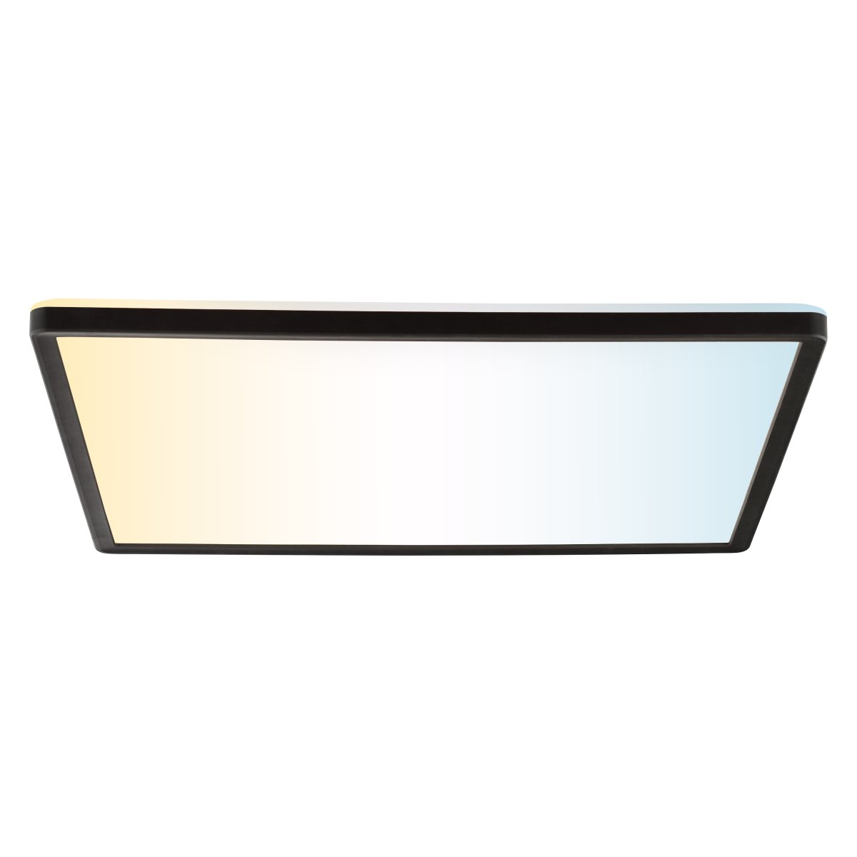 Avola 42cm Zwart plafondlamp Van Brilliant - Avola is een moderne plafondlamp, volledig gemaakt van kunststof, met een zwart frame dat elegant een geïntegreerd ledpaneel omsluit.