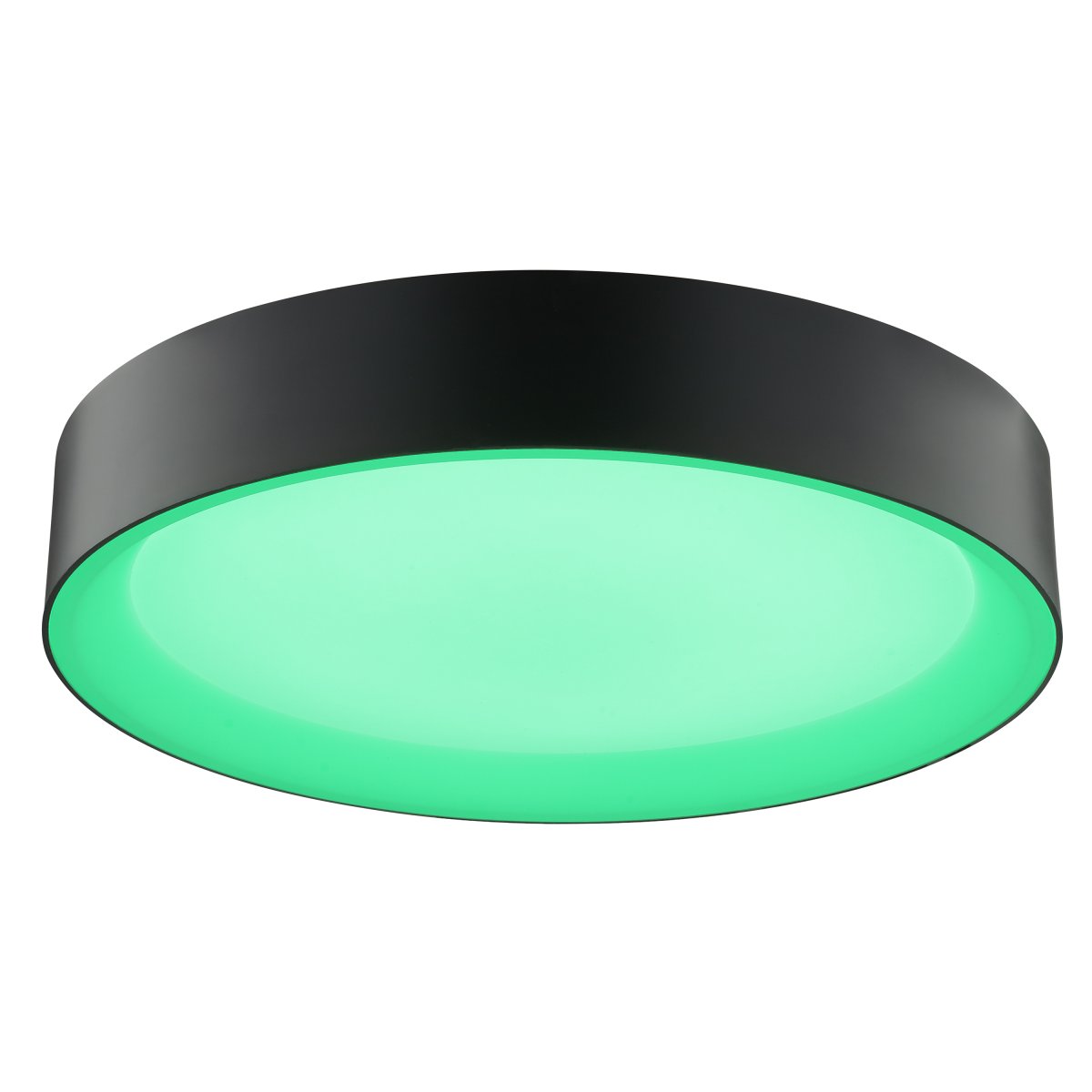 Larios Ø40 Zwart plafondlamp Van Brilliant - Zowel een timer als een nachtlampje zijn beschikbaar op de afstandsbediening, waardoor het een perfecte keuze is voor slaapkamers of andere ruimtes waar u een rustige en sfeervolle omgeving wilt cre&euml;ren.