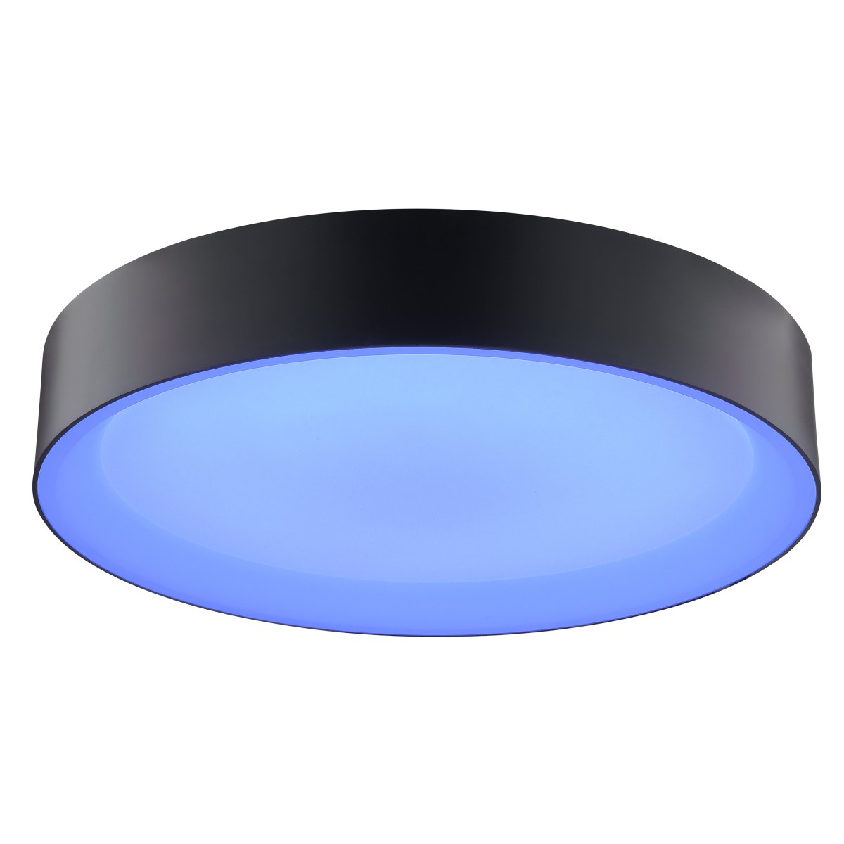 Larios Ø40 Zwart plafondlamp Van Brilliant - Zowel een timer als een nachtlampje zijn beschikbaar op de afstandsbediening, waardoor het een perfecte keuze is voor slaapkamers of andere ruimtes waar u een rustige en sfeervolle omgeving wilt cre&euml;ren.