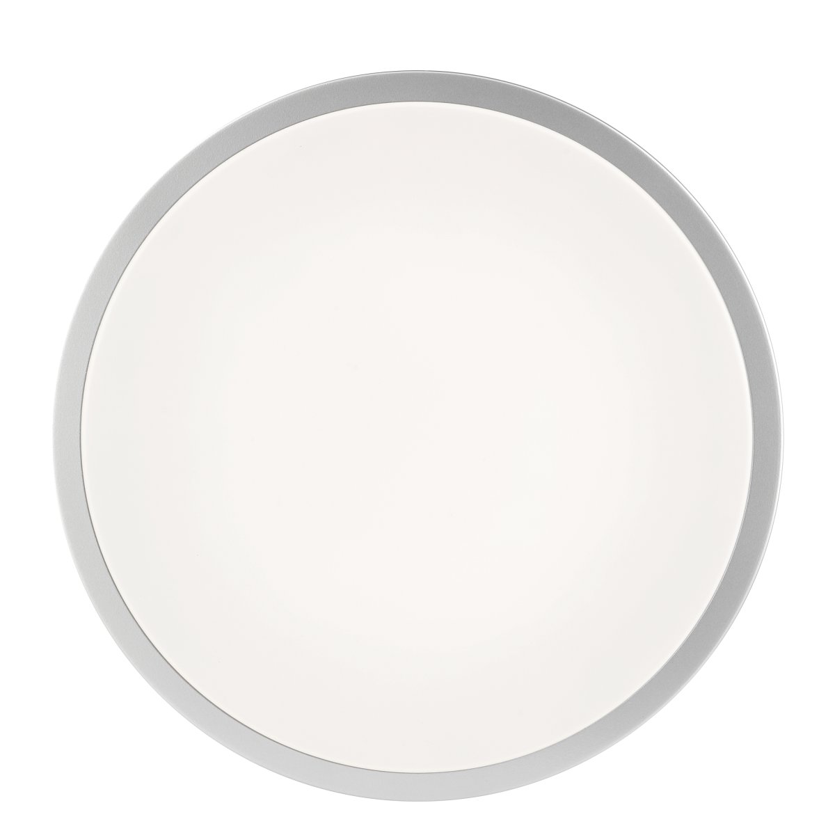 Livius Ø33 Nikkel plafondlamp Van Brilliant - Livius is een stijlvolle plafondlamp van metaal en kunststof, ontworpen met een nikkelkleurig frame dat het ronde ledpaneel op een moderne en discrete manier omlijst.
