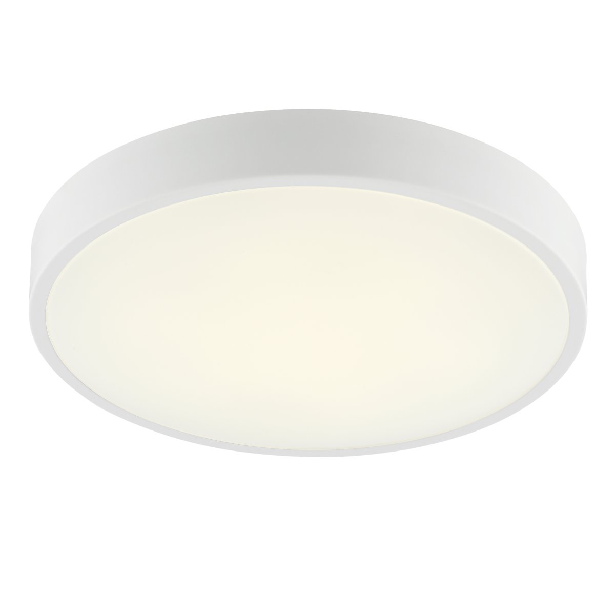 Slimline Ø40 Wit plafondlamp Van Brilliant - Slimline is een stijlvolle plafondlamp van kunststof en metaal, ontworpen met een wit frame en een wit led-paneel voor een moderne look die perfect past in slaapkamers of andere rustige omgevingen.