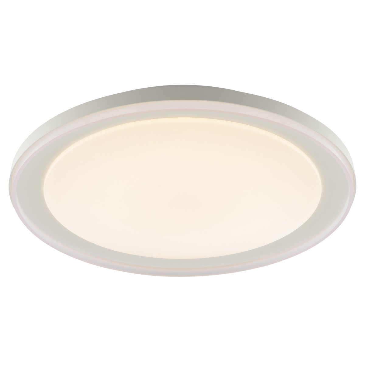 Pederson Ø45 Wit plafondlamp Van Brilliant - Pederson is een stijlvolle plafondlamp van kunststof en metaal, ontworpen met een wit frame en een wit led-paneel voor een moderne look die perfect past in slaapkamers of andere rustige omgevingen.