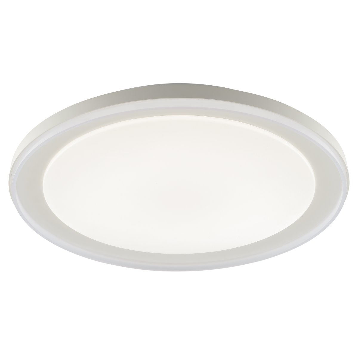 Pederson Ø45 Wit plafondlamp Van Brilliant - Pederson is een stijlvolle plafondlamp van kunststof en metaal, ontworpen met een wit frame en een wit led-paneel voor een moderne look die perfect past in slaapkamers of andere rustige omgevingen.