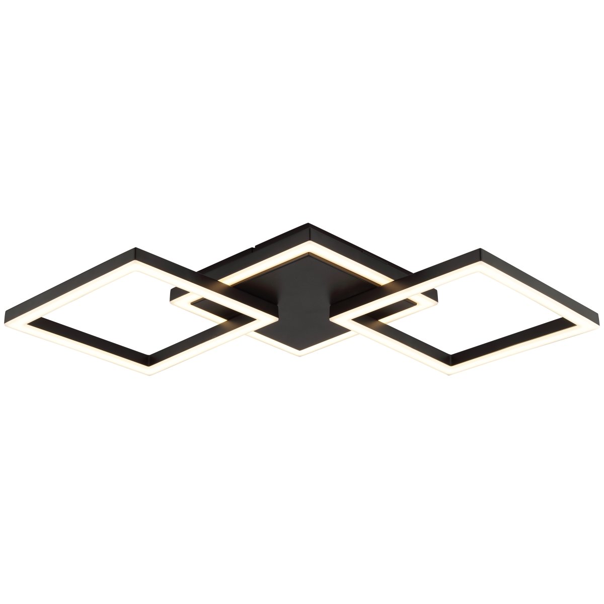 Jorvic 62cm Zwart plafondlamp Van Brilliant - Het design is modern, luchtig en tegelijkertijd opvallend, waardoor de lamp een perfecte blikvanger is in ruimtes met een minimalistische of eigentijdse stijl.