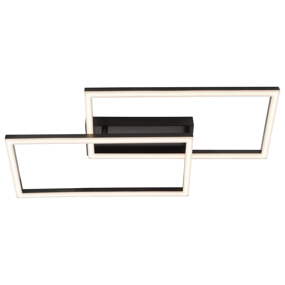 Jorvic 60cm Zwart plafondlamp Van Brilliant - Het design is modern, luchtig en tegelijkertijd opvallend, waardoor de lamp een perfecte blikvanger is in ruimtes met een minimalistische of eigentijdse stijl.