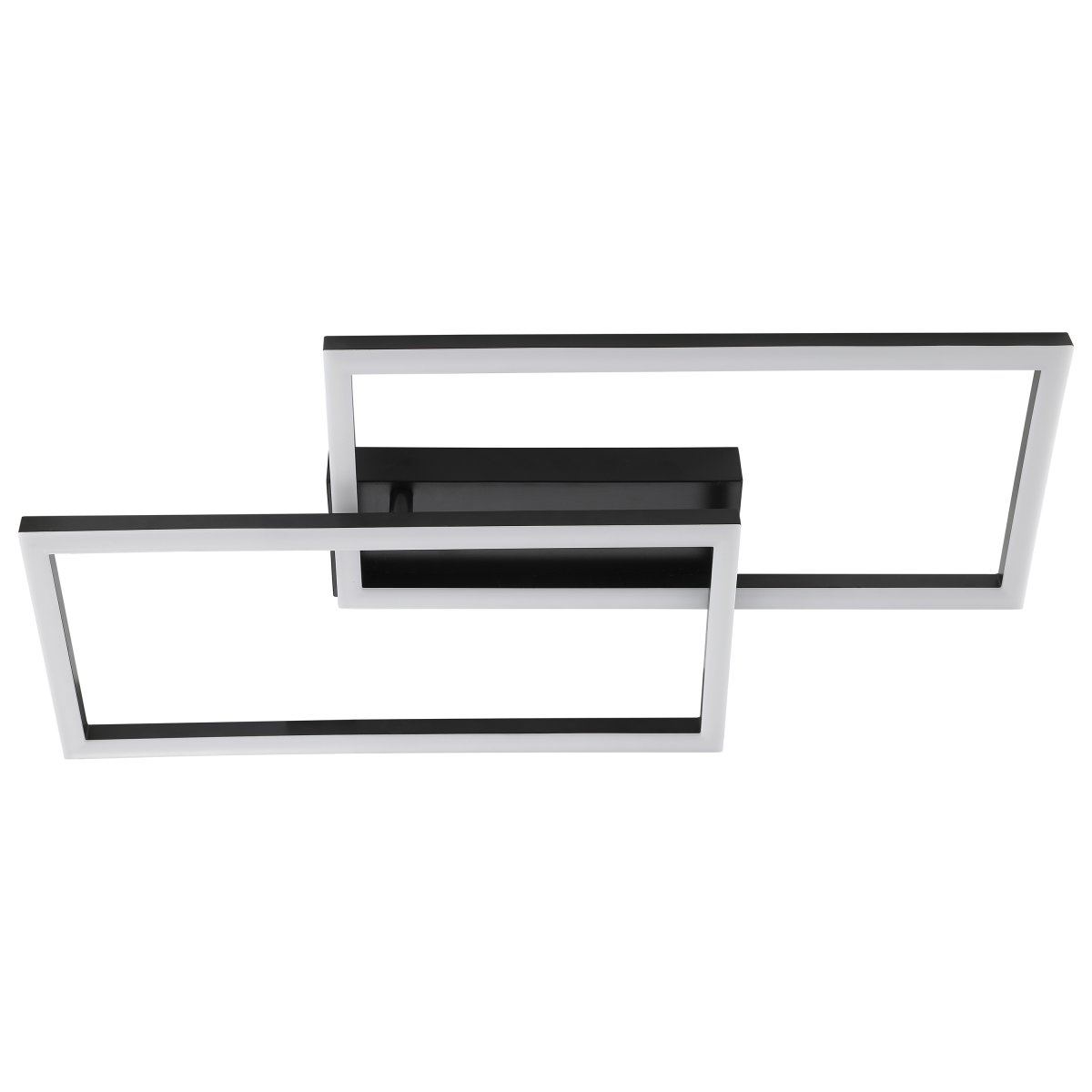 Jorvic 60cm Zwart plafondlamp Van Brilliant - Het design is modern, luchtig en tegelijkertijd opvallend, waardoor de lamp een perfecte blikvanger is in ruimtes met een minimalistische of eigentijdse stijl.