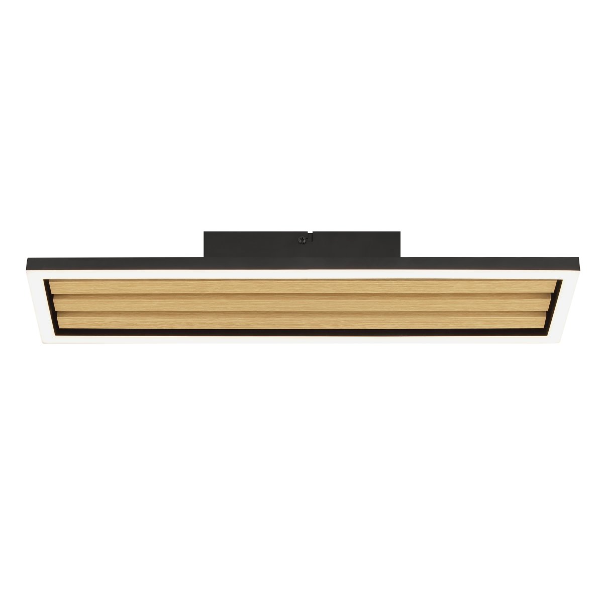 Calma 55cm Zwart plafondlamp Van Brilliant - De lamp is dimbaar in drie standen via een standaard wandschakelaar, waardoor je de lichtsterkte eenvoudig kunt aanpassen aan de gelegenheid, zonder dat je een aparte dimmer hoeft te installeren.
