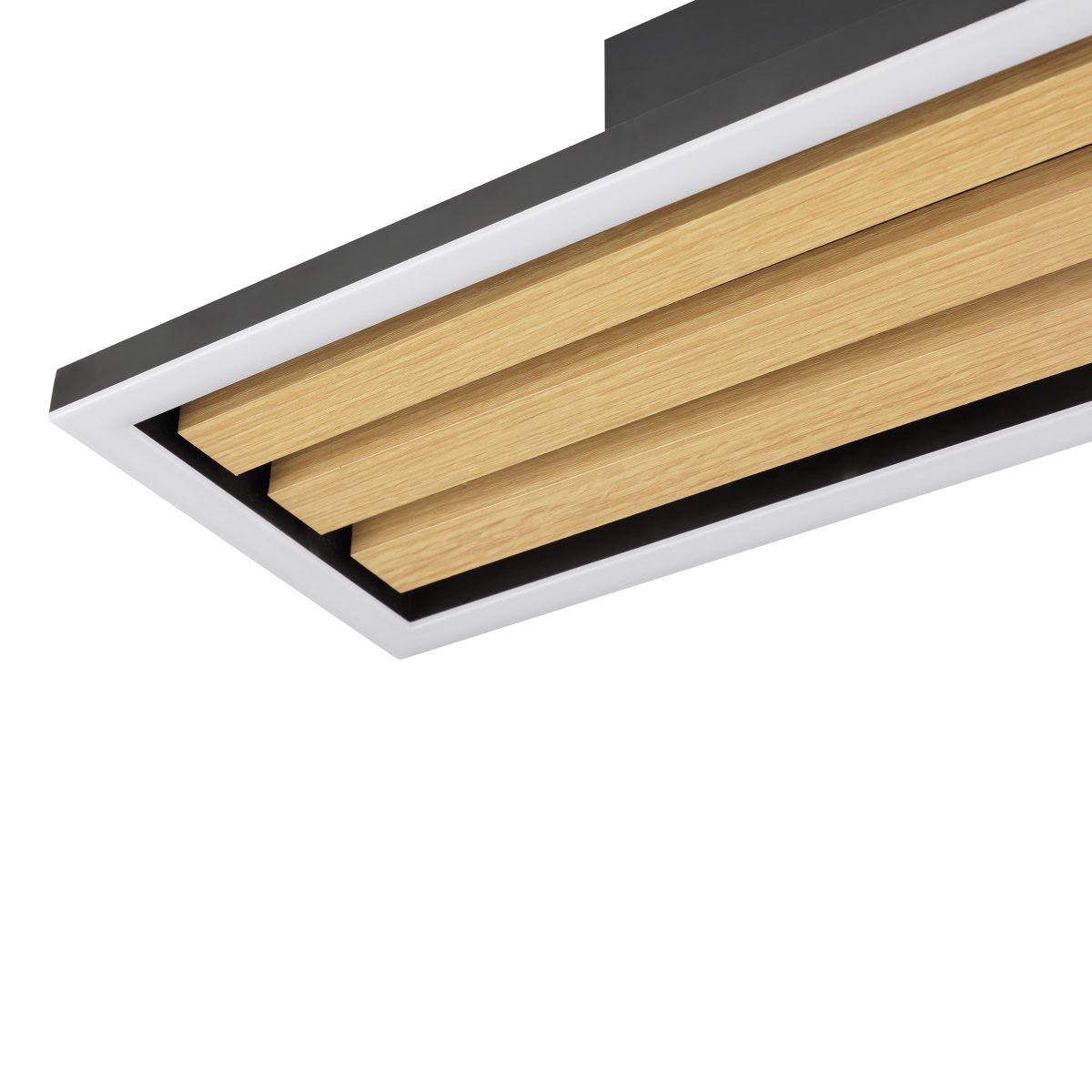 Calma 55cm Zwart plafondlamp Van Brilliant - De lamp is dimbaar in drie standen via een standaard wandschakelaar, waardoor je de lichtsterkte eenvoudig kunt aanpassen aan de gelegenheid, zonder dat je een aparte dimmer hoeft te installeren.