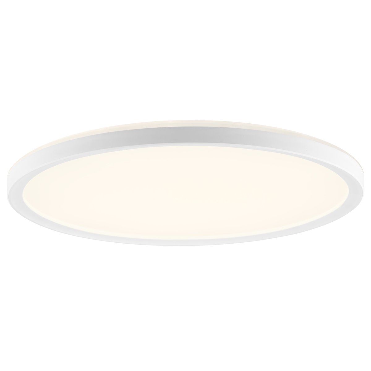 Samora Ø30 Wit plafondlamp Van Brilliant - Het witte frame omsluit een groot ledpaneel dat een helder en egaal licht verspreidt over het gehele oppervlak - perfect voor ruimtes waar goede verlichting belangrijk is.