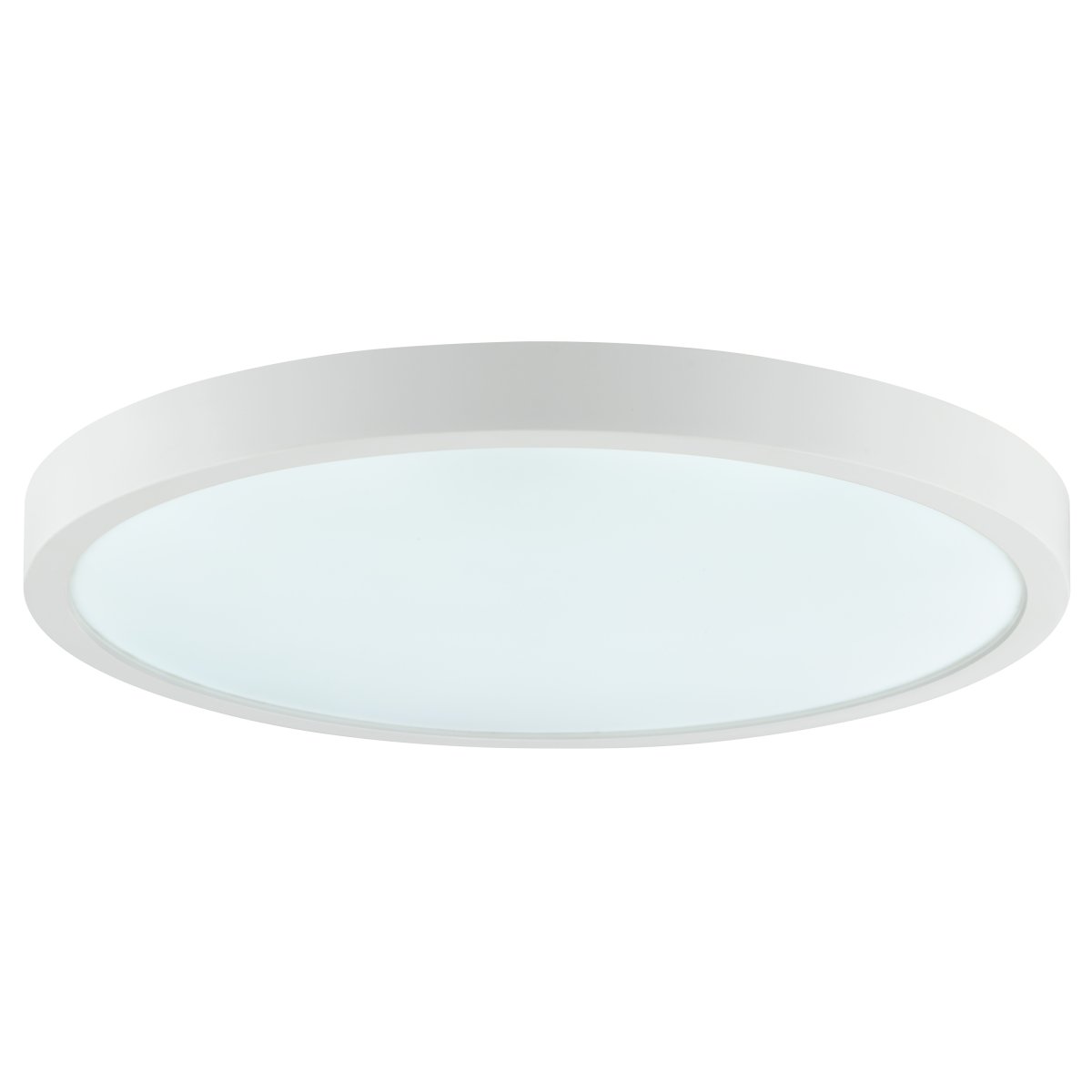 Jade Ø38 Wit badkamerlamp Van Brilliant - Het witte frame omsluit een groot LED-paneel dat een helder en gelijkmatig licht over het gehele oppervlak verspreidt - perfect voor ruimtes waar goede verlichting belangrijk is.