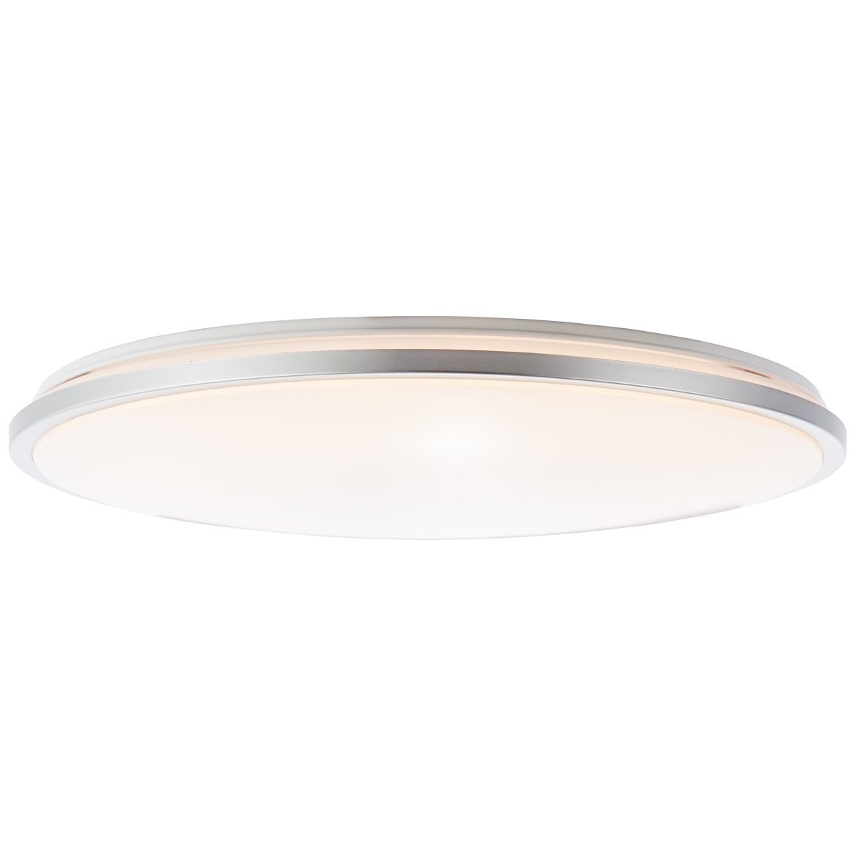 Jamil Ø48 Zilver plafondlamp Van Brilliant - Jamil is ook voorzien van een praktische timer en nachtlampfunctie, waardoor het een functionele keuze is voor bijvoorbeeld slaapkamers, hallen of woonkamers.