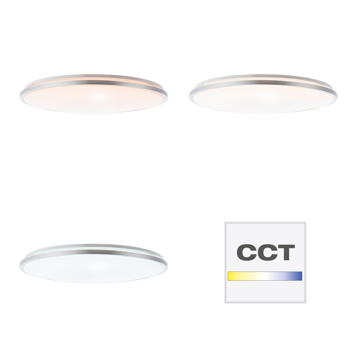 Jamil Ø48 Zilver plafondlamp Van Brilliant - Jamil is ook voorzien van een praktische timer en nachtlampfunctie, waardoor het een functionele keuze is voor bijvoorbeeld slaapkamers, hallen of woonkamers.