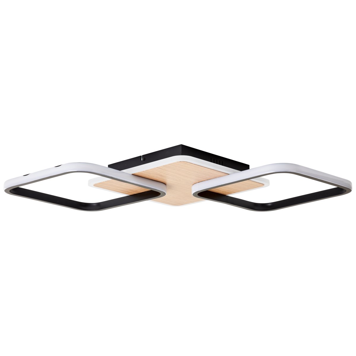 Dennet 62cm Zwart plafondlamp Van Brilliant - De ledstrips geven een warm wit en helder licht dat in drie stappen dimbaar is met uw gewone wandschakelaar.