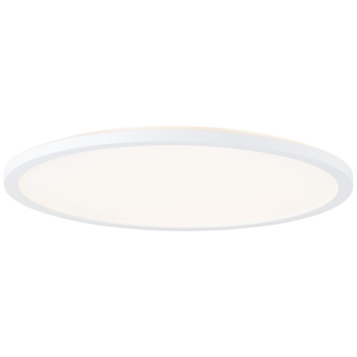 Sorell Ø42 Wit plafondlamp Van Brilliant - De witte kap is voorzien van ge&iuml;ntegreerde led met een lichtsterkte van 2900 lm, die dimbaar is met de meegeleverde afstandsbediening.