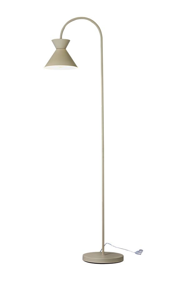 Coni Beige vloerlamp Van Aneta Lighting - De prachtige Coni vloerlamp met een tijdloos design past zowel in klassieke als rustieke interieurs.