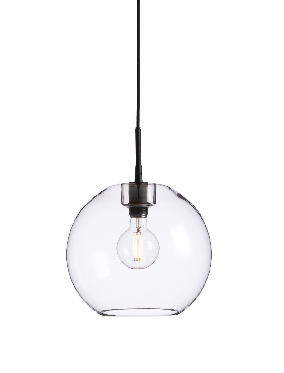  Gloria Ø32 Transparant/zwart hanglamp Van Belid - Gloria is een prachtige blikvanger en past perfect boven een eettafel of als luxe lamp in de woonkamer.