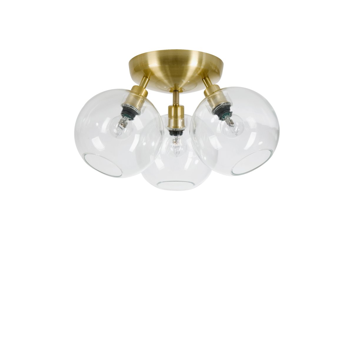  Gloria Ø35 Messing/transparant plafondlamp Van Belid - Hij verspreidt een zacht en mooi licht in de kamer.