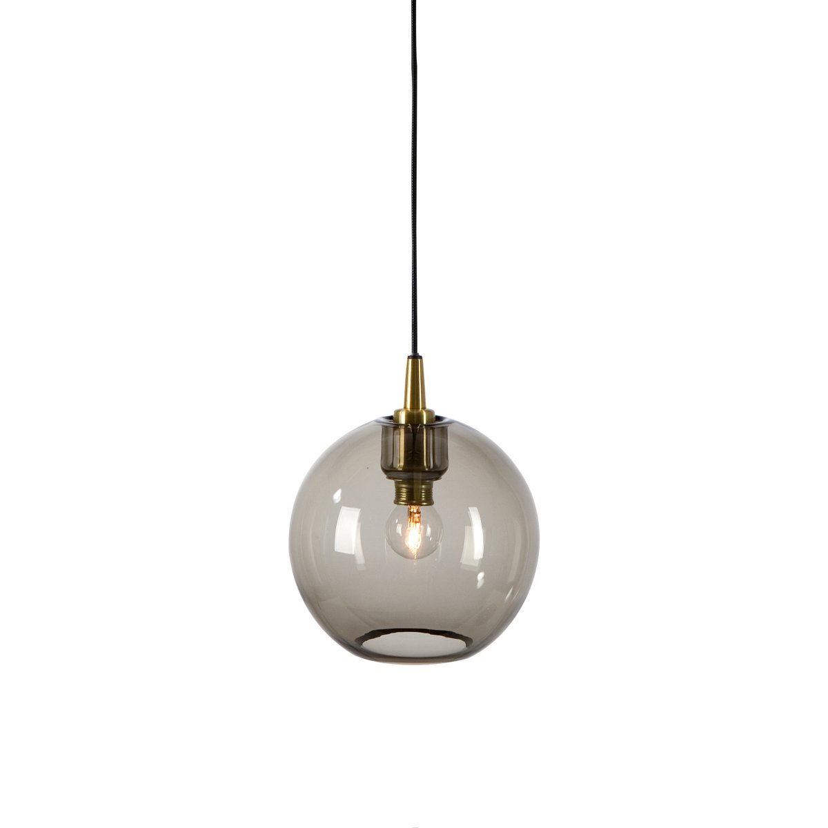 Gloria Ø20 Gerookt/messing hanglamp Van Belid - Gloria is een prachtige blikvanger en past perfect boven een eettafel of als luxe lamp in de woonkamer.