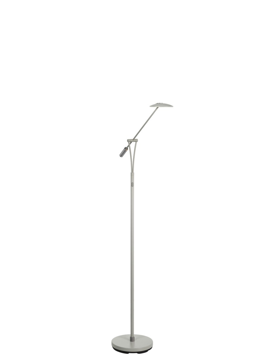 Recco Zand vloerlamp Van Texa Design - Hij geeft met 600 lumen goed leeslicht en met de push-dimmer kunt u de helderheid en kleurtemperatuur aanpassen van warmwit licht van 2700 K tot koudwit licht van 4000 K.
