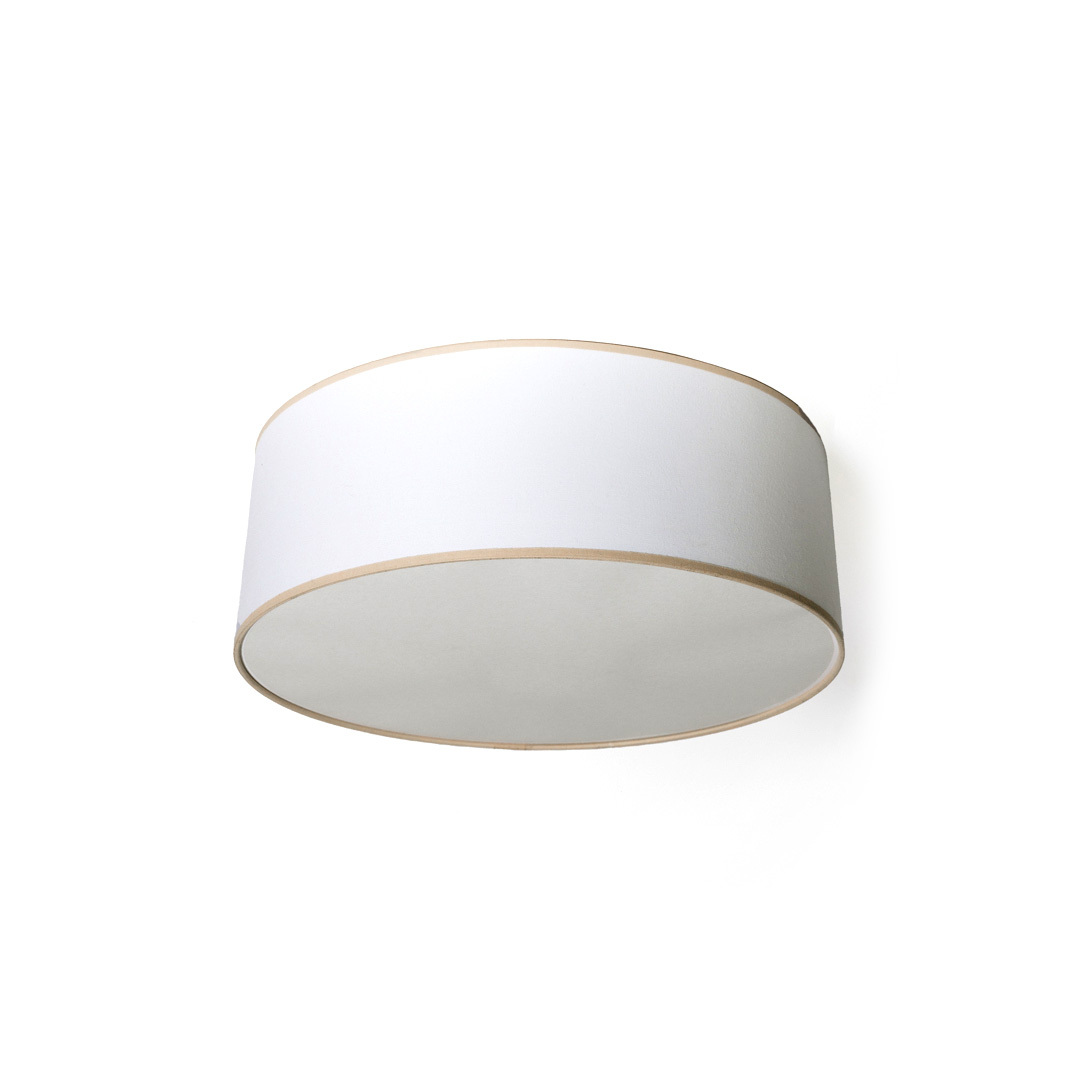 Theo Ø48 Wit/beige plafondlamp Van Alde & Lind - De beige rand geeft een klassieke uitstraling en past in de meeste huizen.