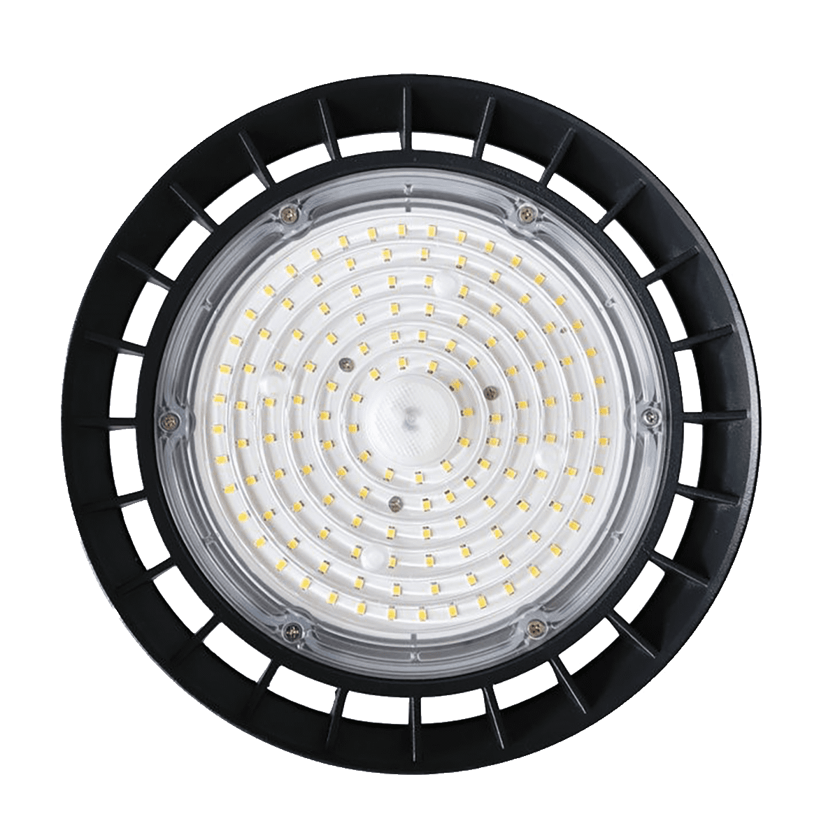 Highy High Bay 100W 4000K Zwart Van Designlight - Highy heeft een IP65-classificatie en een slagvastheid van IK08 voor zware omstandigheden.