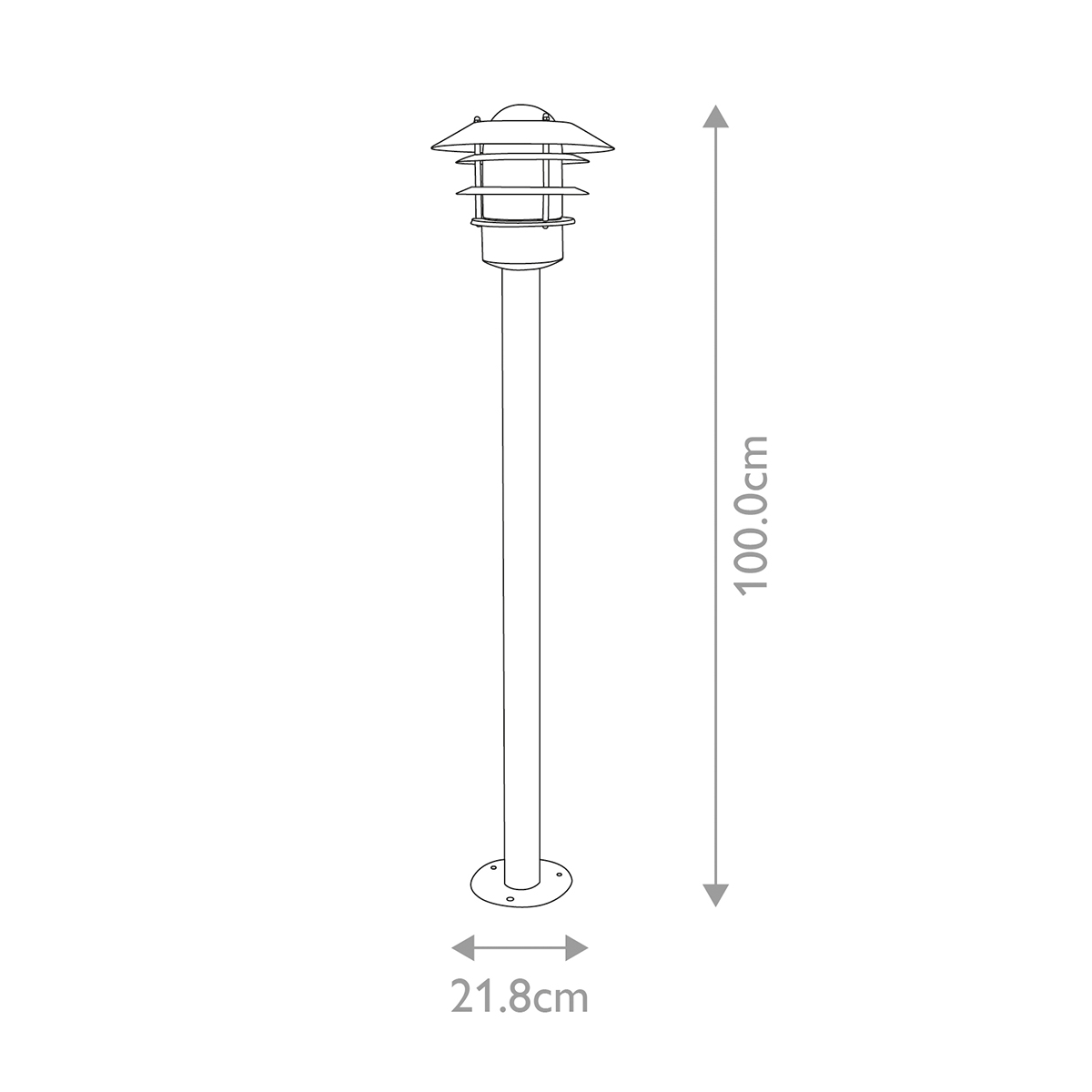 Helsingor 100cm Zwart lichtpaaltjes Van Elstead Lighting - Tillverkad av rostfritt st&aring;l i svart finish och glas, erbjuder den en slitstark och v&auml;derbest&auml;ndig konstruktion som &auml;r perfekt vid uppfarter, entr&eacute;er eller tr&auml;dg&aring;rdsg&aring;ngar.
