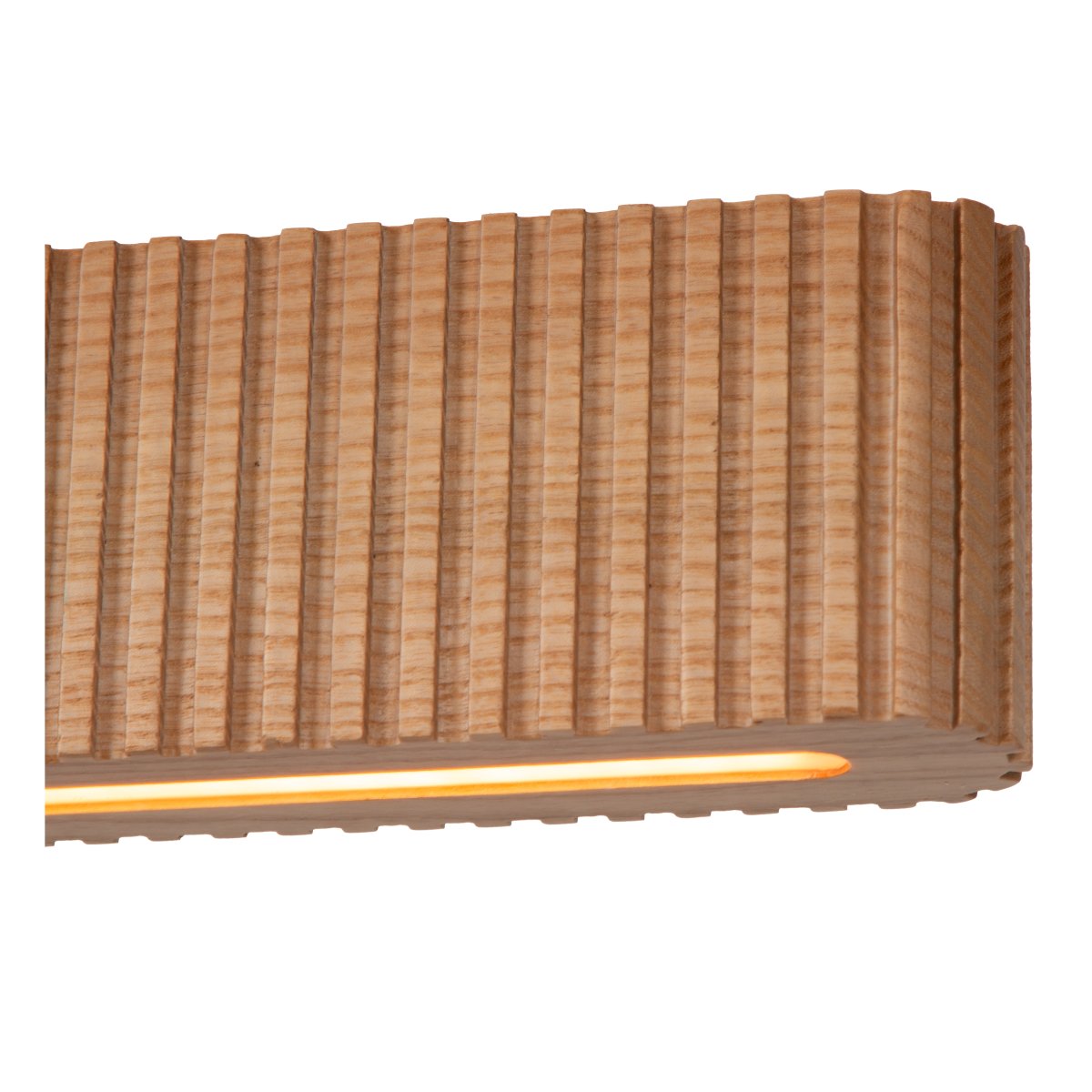 Bannister 150cm Licht hout hanglamp Van Lucide - Om aan verschillende omgevingen en behoeften te voldoen, kan de kleurtemperatuur tijdens de installatie eenvoudig worden aangepast via een DIP-schakelaar, van warm en gezellig licht tot helder wit licht.