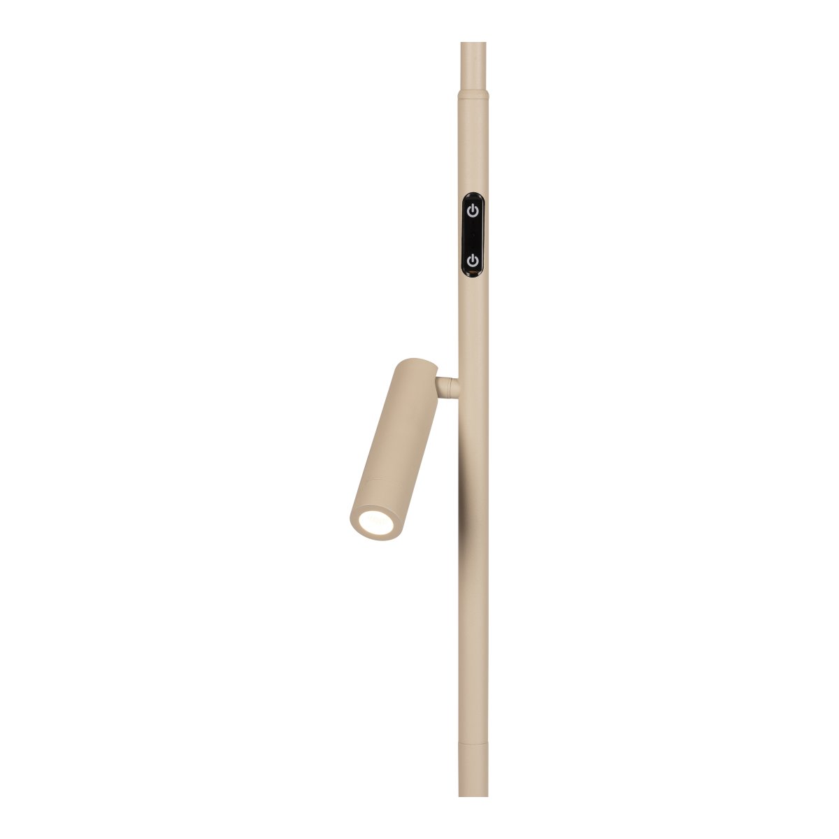 Celeste 2 Taupe vloerlamp Van Lucide - De twee lichtbronnen kunnen afzonderlijk worden in- en uitgeschakeld en gedimd via touchdimmers op de lamp voor soepel en flexibel gebruik.