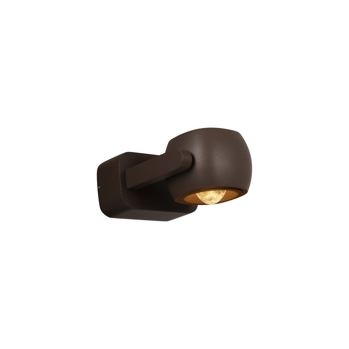 Capri Bruin buitenlamp Van Lucide - Capri is een stijlvolle gevellamp in een elegante koffiebruine tint die een ingetogen indruk geeft aan de buitenkant van het huis.