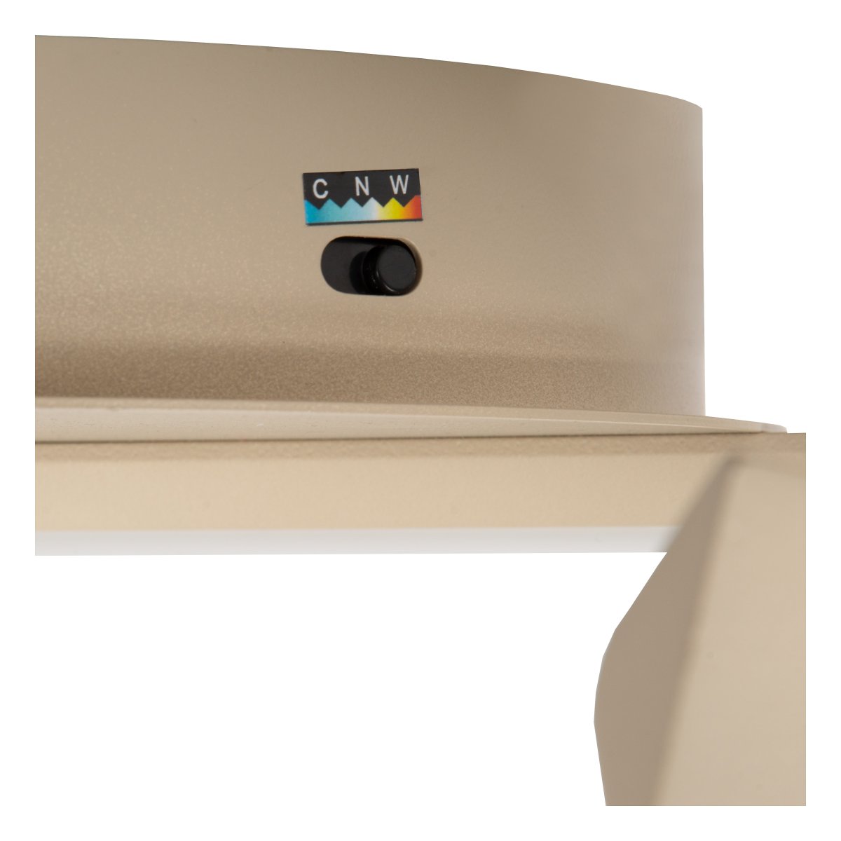 Menuet Ø60 Beige plafondlamp Van Lucide - De Menuet is een moderne plafondlamp van beige metaal met een zacht, sculpturaal ontwerp dat een stijlvolle blikvanger aan het plafond vormt.