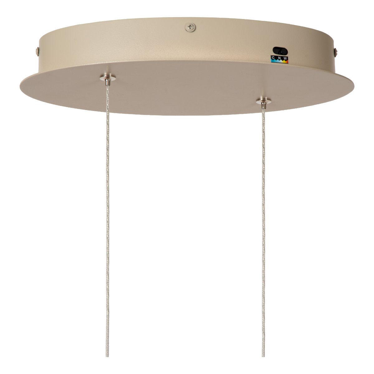 Menuet 110cm Beige hanglamp Van Lucide - Menut is een elegante plafondlamp van beige metaal met een zachte, organische vorm die een moderne en luchtige uitstraling geeft.